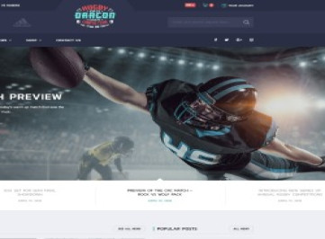 Reebok - Многостраничный -шаблон  для регби  