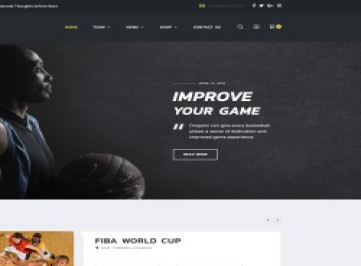 Драконы - многостраничный  шаблон  баскетбольной команды  