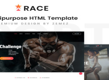 Race - креативный многоцелевой -шаблон  спортивного мероприятия  