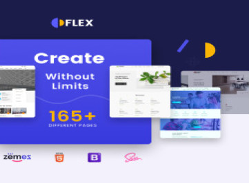 Flex - универсальный многоцелевой креативный HTML-шаблон веб-  