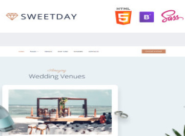 SweetDay - Шаблон сайта свадебного агентства  