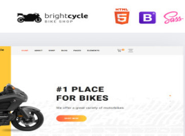 Brightcycle - шаблон сайта магазина мотоциклов  