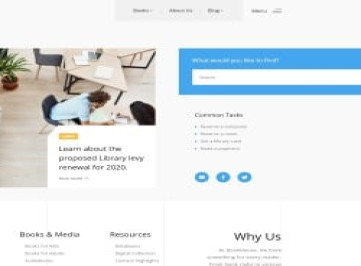 BookHouse - шаблон сайта городской библиотеки  