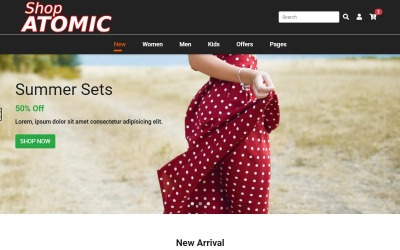 Шаблон Shop Atomic - HTML-шаблон Faschion Shop   