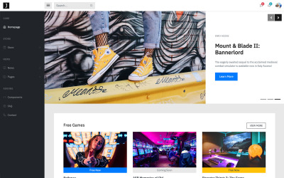 Шаблон Joxdo - HTML-шаблон для магазина киберспорта, онлайн-игр и игр 