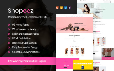 Шаблон Shopeez - HTML-шаблон электронной коммерции женского белья  