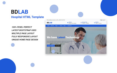 Шаблон BDLAB - HTML-шаблон сайта больницы  