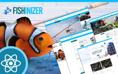 Шаблон Шаблон JS Fishinizer Fishing и Marine React