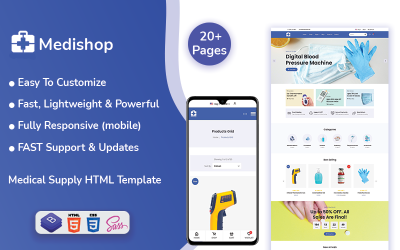 Шаблон Medishop - HTML-шаблон для электронной коммерции оборудования