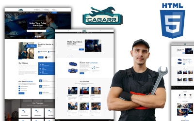 Шаблон Cagarr - HTML-шаблон сайта Minimal Garage Workshop