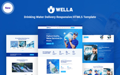 Шаблон Wella -  шаблон  по доставке питьевой воды