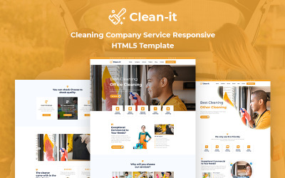 Шаблон Clean-It -   шаблон услуги клининговой компании