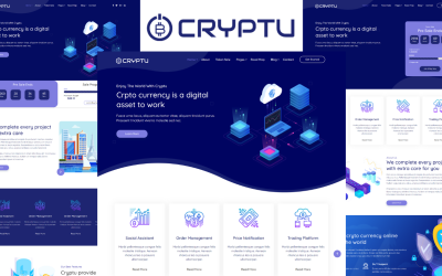 Шаблон Cryptu - HTML-шаблон  5 для криптовалюты
