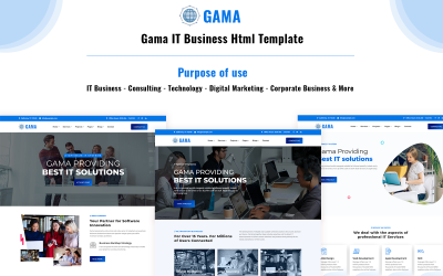 Шаблон Gama - ИТ-решение и бизнес-HTML-