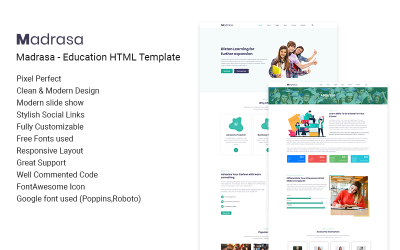 Шаблон Медресе - креативный корпоративный и образовательный HTML-шаблон веб-