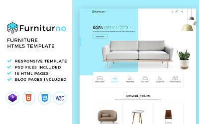 Шаблон Furnitureno - HTML-шаблон современной электронной коммерции для мебельного магазина