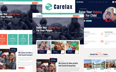 Шаблон Carelax - шаблон  для некоммерческих и благотворительных фондов