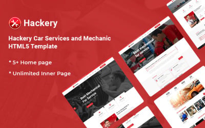 Шаблон Hackery - шаблон сайта автосервисов и отзывчивого сайта для механиков
