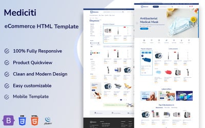 Шаблон Mediciti - HTML-шаблон для электронной коммерции