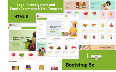 Шаблон Lege - HTML-шаблон для продуктового магазина и электронной коммерции