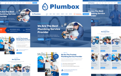 Шаблон Plumbox - Шаблон  для сантехнических услуг
