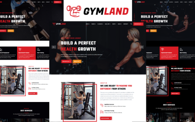 Шаблон Gymland - -шаблон для тренажерного зала и фитнеса