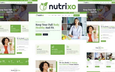 Шаблон Nutrixo - Шаблон  "Питание, диета и рецепт"