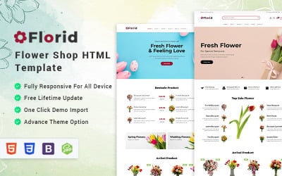 Шаблон Флорид - HTML-шаблон цветочного и флористического магазина