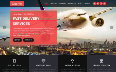 Шаблон Deckin - Логистика и транспорт 