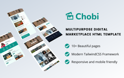 Шаблон Chobi - многоцелевой HTML-шаблон цифровой торговой площадки