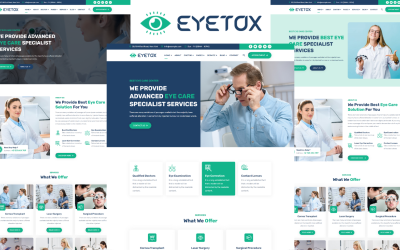 Шаблон Eyetox - Уход за глазами и оптометрист 