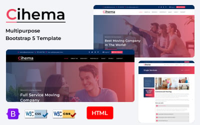 Шаблон Cihema — -шаблон для услуг по переезду и ремонту