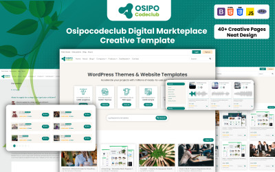 Шаблон Osipocodeclub - Цифровые загрузки Креативный HTML-шаблон магазина веб-