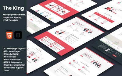 Шаблон TheKing - многоцелевой бизнес, корпоративный, агентский HTML-