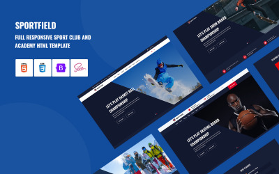 Шаблон SportField - HTML-шаблон спортивного клуба и академии