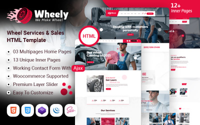 Шаблон Wheely - HTML-шаблон услуги по ремонту автомобильных шин