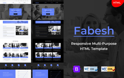 Шаблон Fabesh — многоцелевой HTML-шаблон  5