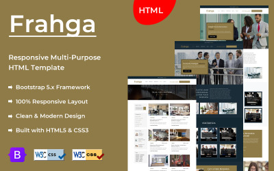 Шаблон Frahga — многоцелевой HTML-шаблон  5