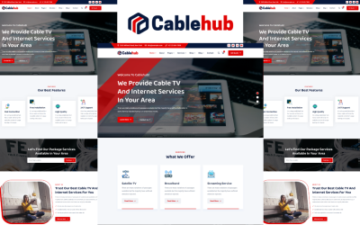 Шаблон Cablehub - интернет, кабельное телевидение и широкополосный провайдер 