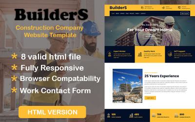 Шаблон BuilderS - Шаблон сайта строительной компании
