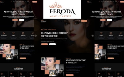 Шаблон Feroda - Шаблон  для визажиста