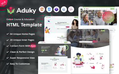 Шаблон Aduky - HTML-шаблон онлайн-курсов и образования