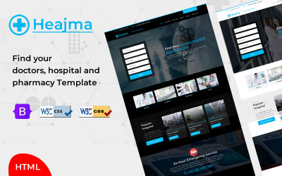 Шаблон Heajma - HTML-шаблон магазина врачей, больниц и аптек