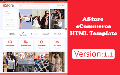 Шаблон AStore — многоцелевой HTML-шаблон электронной коммерции