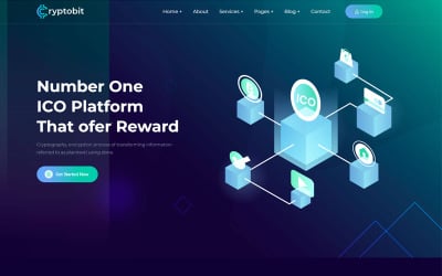 Шаблон Cryptobit ICO Криптовалюта Шаблон 