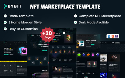 Шаблон Bybit - Шаблон HTML 5 для чеканки/коллекции NFT