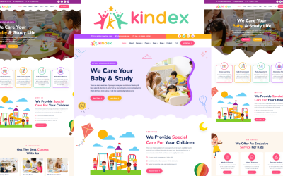Шаблон Kindex - Шаблон  для детского сада и ухода за ребенком