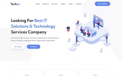Шаблон Techex - Шаблон  ИТ-решений и технологий