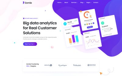 Шаблон Аналитика данных Zomia Шаблон 