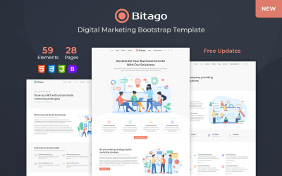 Шаблон Bitago — шаблон  для цифрового маркетинга